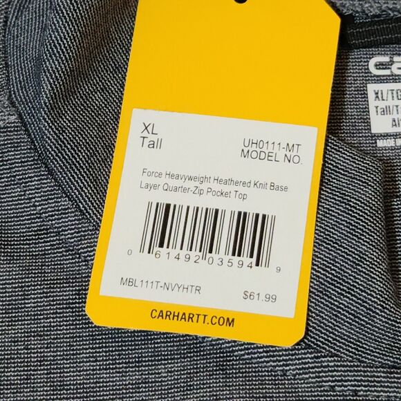 Carhartt Force Base Layer – Men’s XL Tall, Heavyweight Quarter Zip - Picture 4 of 13